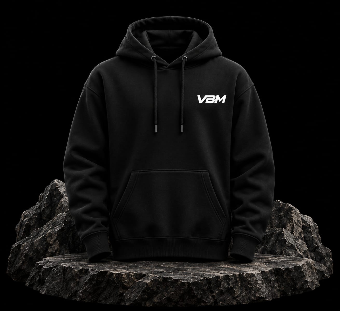 Rock Black Oversize Hoodie - Image 2