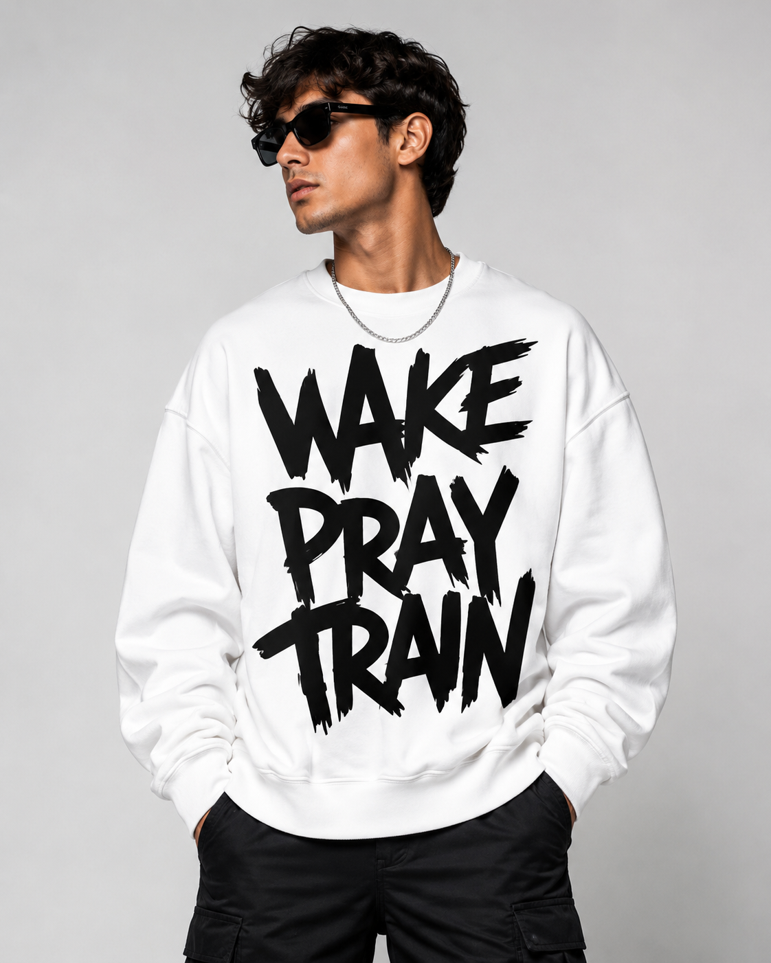 Wake Pray Oversize Sweatshirt